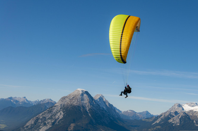 Paragliding flights at La Rosière