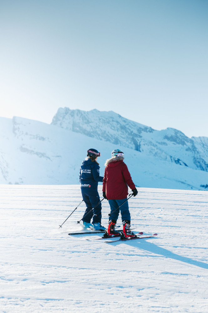 Cours de ski privé Evolution 2 La Clusaz personnalisé coaching