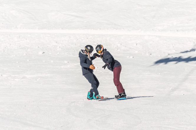 Cours de snowboard privé Evolution 2 Tignes débutant