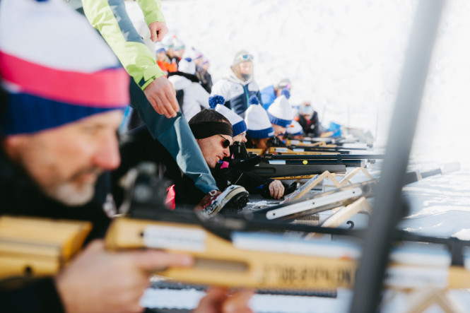 Team Building de biathlon avec Evolution 2 à Chamonix