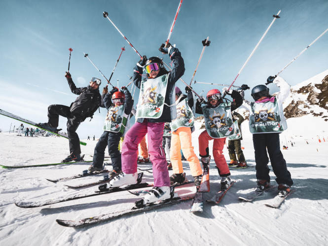 cours de ski enfants collectifs avec Evolution 2 aux Arcs