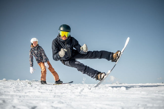 Private snowboard lesson Evolution 2 Megeve beginners