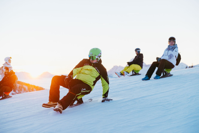 Yooner outing, an après-ski activity offered by Evolution 2 in Megève.