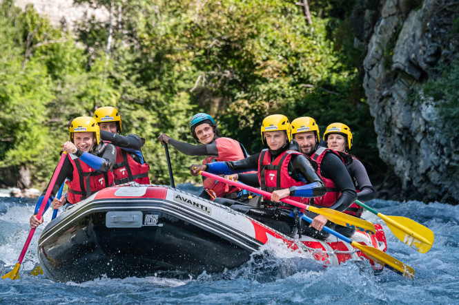 rafting, rivière, eau vive, kayak, megève, cano-raft, rafraichissement, fun, guide, navigation
