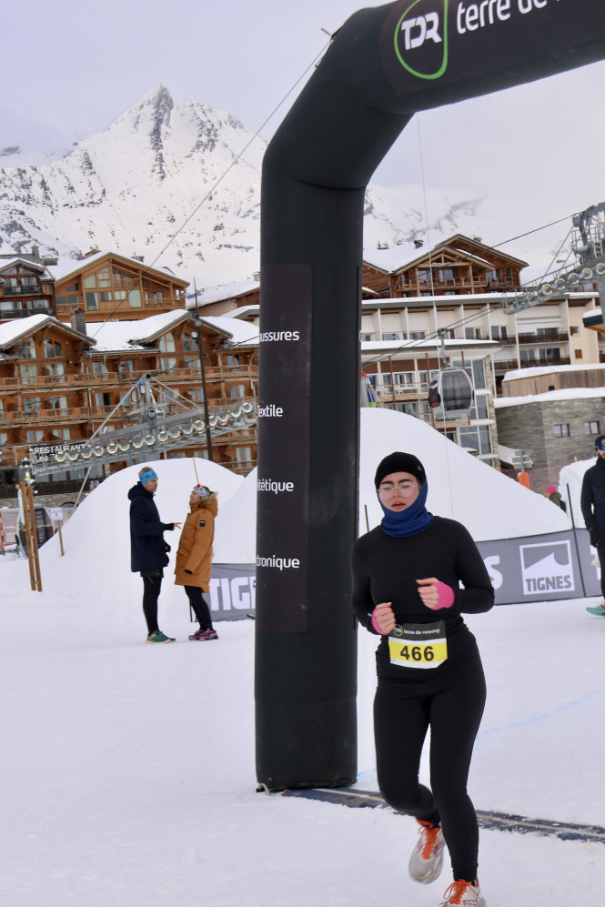 Participant à la course du lac gelé édition 2025 à Tignes avec Evolution 2