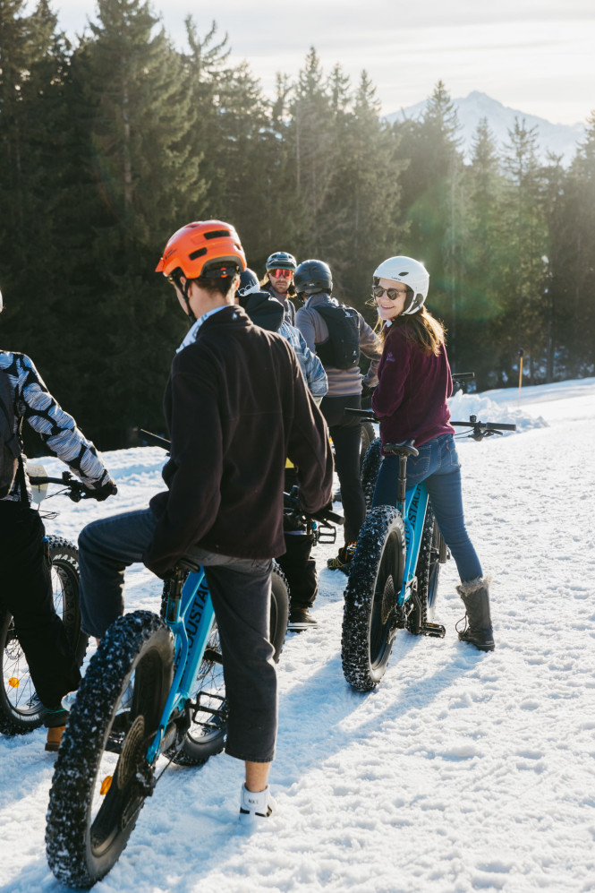Sortie en fatbike pour les clients d'Evolution 2 Avoriaz