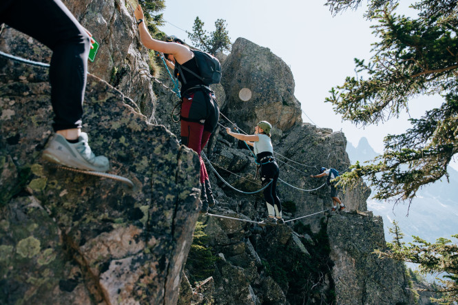 Via ferrata outing with Evolution 2 in Chamonix
