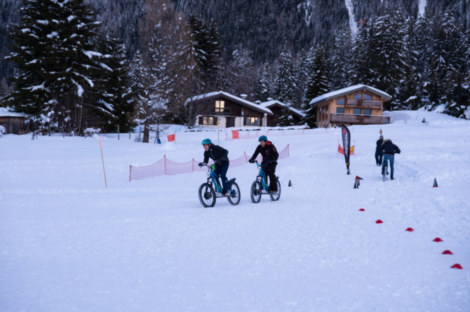 Participant à une activité d'un séminaire à Chamonix