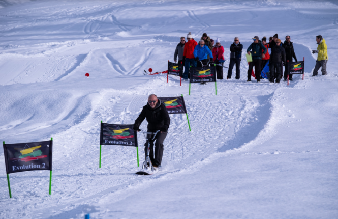 Activité challenge but ultime lors d'un séminaire à Chamonix