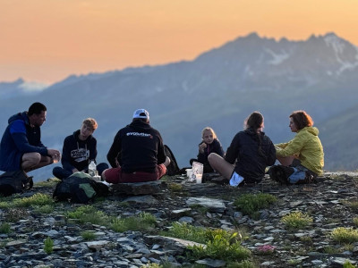 Une randonnée coucher de soleil à La Rosière