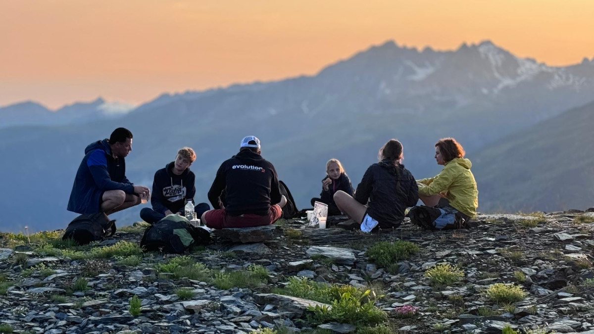 A sunset hike at La Rosière