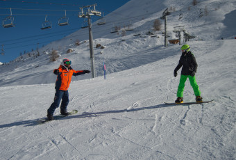 Rookie in the process of learning with Evolution 2 Val d’Isère.