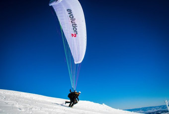 Baptême de parapente hiver