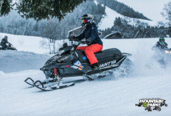 Electric snowmobile at Megeve