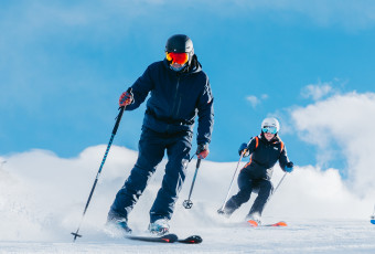 ski, cours privés, engagement, matin, neige, montagne, Megève