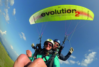paragliding, fly, tandem, nature, performance