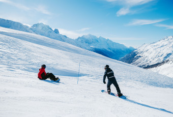Private snowboard lessons - on piste