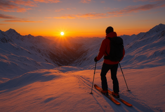 Sunrise skitouring