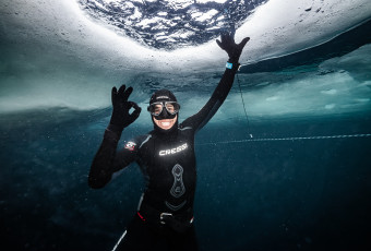 Apnée sous glace avec Evolution 2 Tignes
