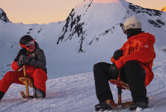 Groupe Evolution 2 Tignes en paret.