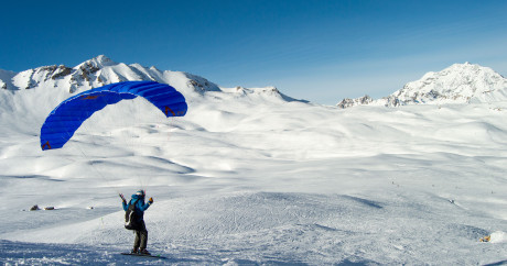 Speedriding with Evolution 2 Tignes.