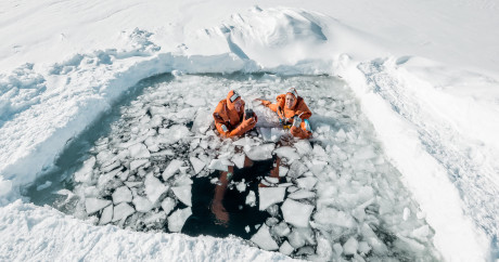 alt="Ice floating avec Evolution 2 Tignes"