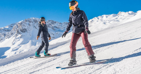 snowboard, cours privés,après-midi, montagne, famille