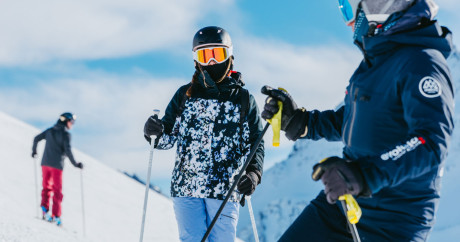 cours privés, 2 heures, montagne, famille, neige