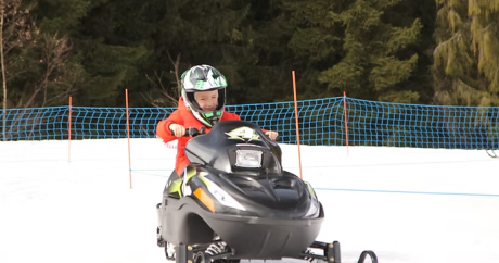 Motoneige adulte et enfant