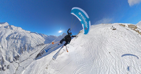 Speedriding with Evolution 2 Val d’Isère.