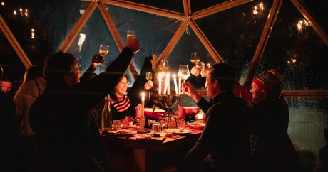 Trapper camp with Savoyard fondue.