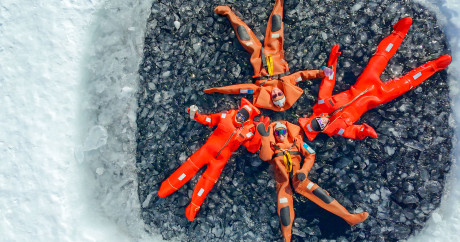 alt="Ice floating avec Evolution 2 Tignes"