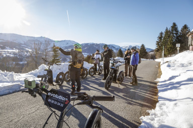 Réservez trottinette électrique hiver Evolution 2 Megève 🛴